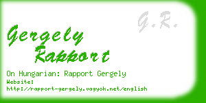 gergely rapport business card